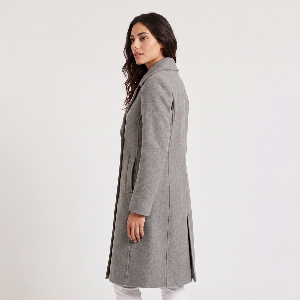 Women's Tailored Double Breasted Long Coat