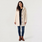 Women's Longline Teddy Hooded Cardigan