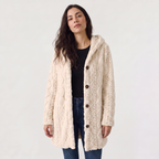 Women's Longline Teddy Hooded Cardigan
