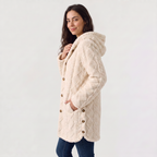 Women's Longline Teddy Hooded Cardigan