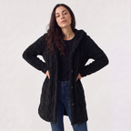 Women's Longline Teddy Hooded Cardigan