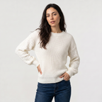Women's Textured Lantern Sleeve Knit Jumper