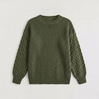 Women's Textured Lantern Sleeve Knit Jumper