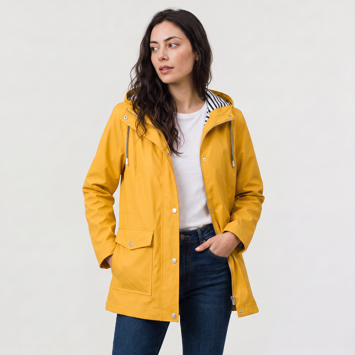 Women's Lightweight Hooded Rain Coat