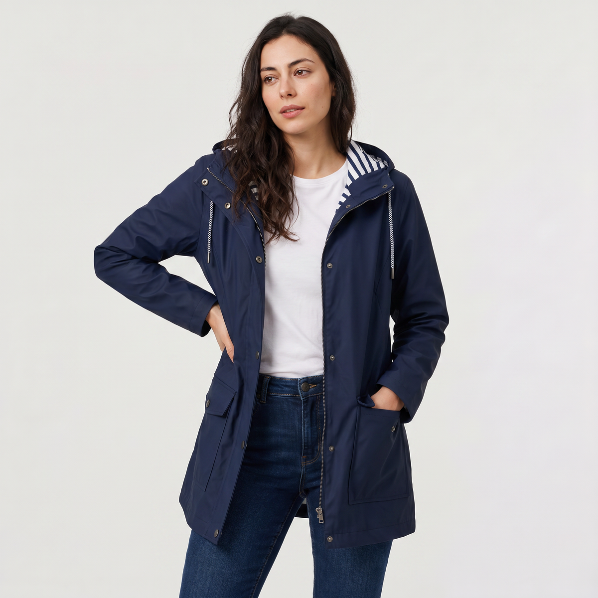 Women's Lightweight Hooded Rain Coat