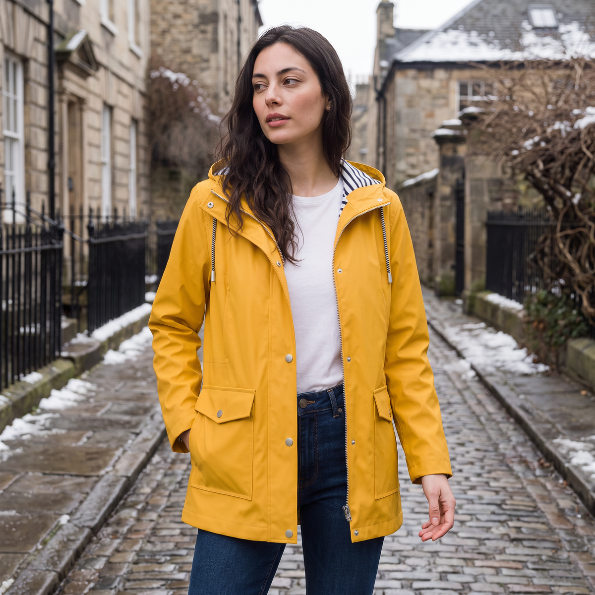 Women's Lightweight Hooded Rain Coat