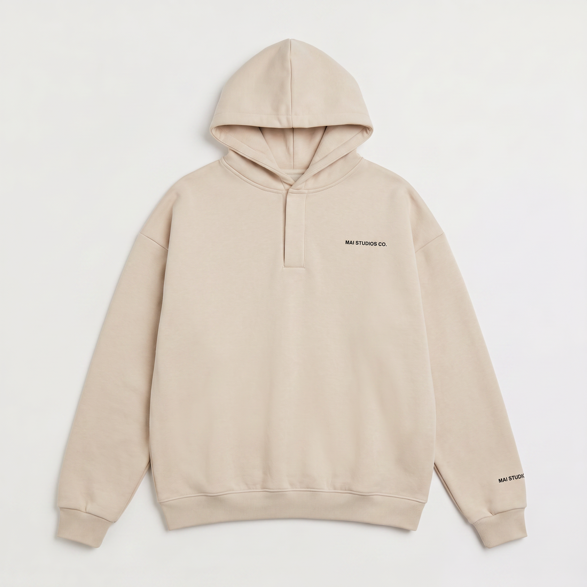 Women's Oversized V Neck Hooded Jumper