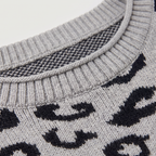Women's Leopard Colour Block Knit Jumper