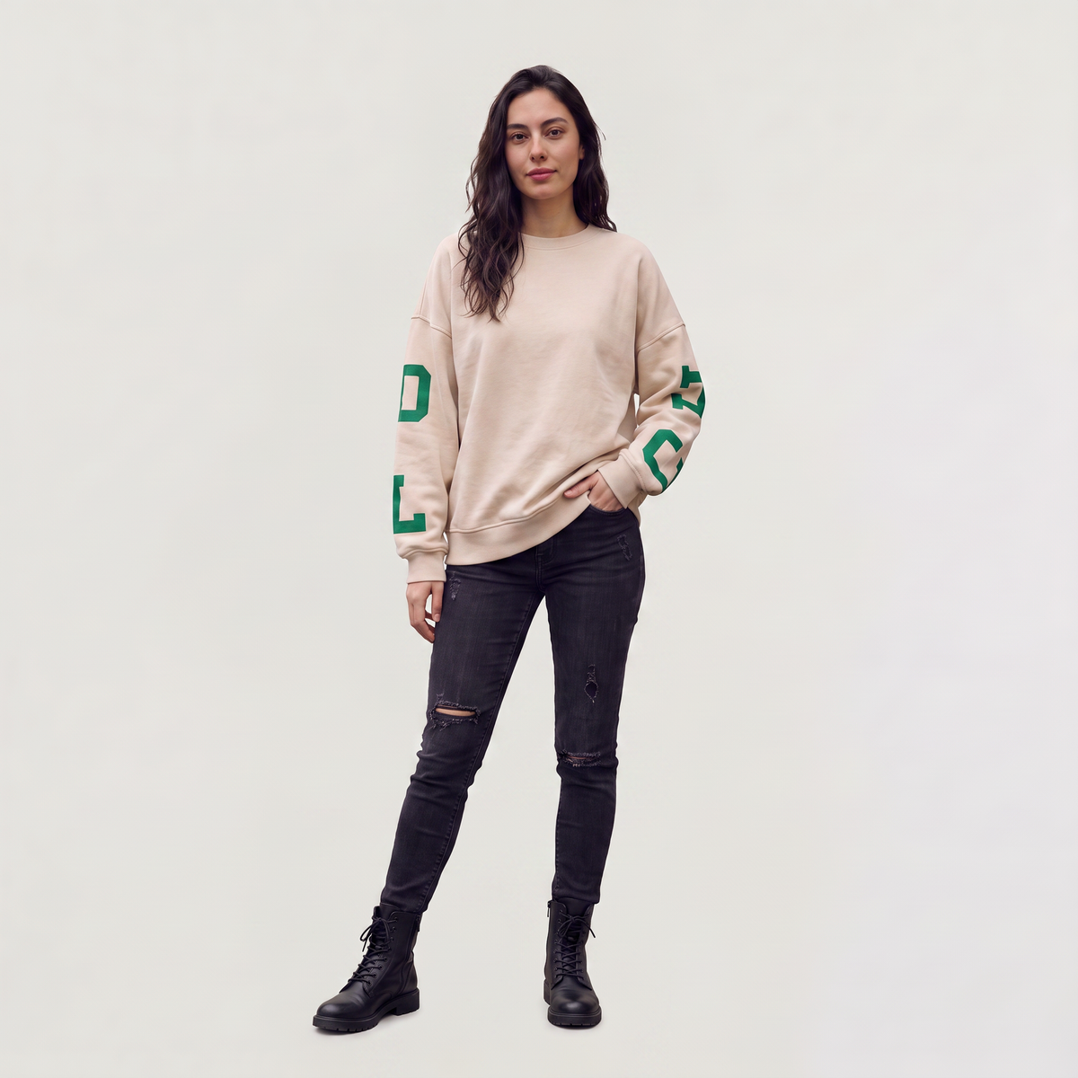 Women's Oversized Varsity Sweatshirt