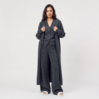 Bellevey women's knit cardigan vest and wide-leg trousers set