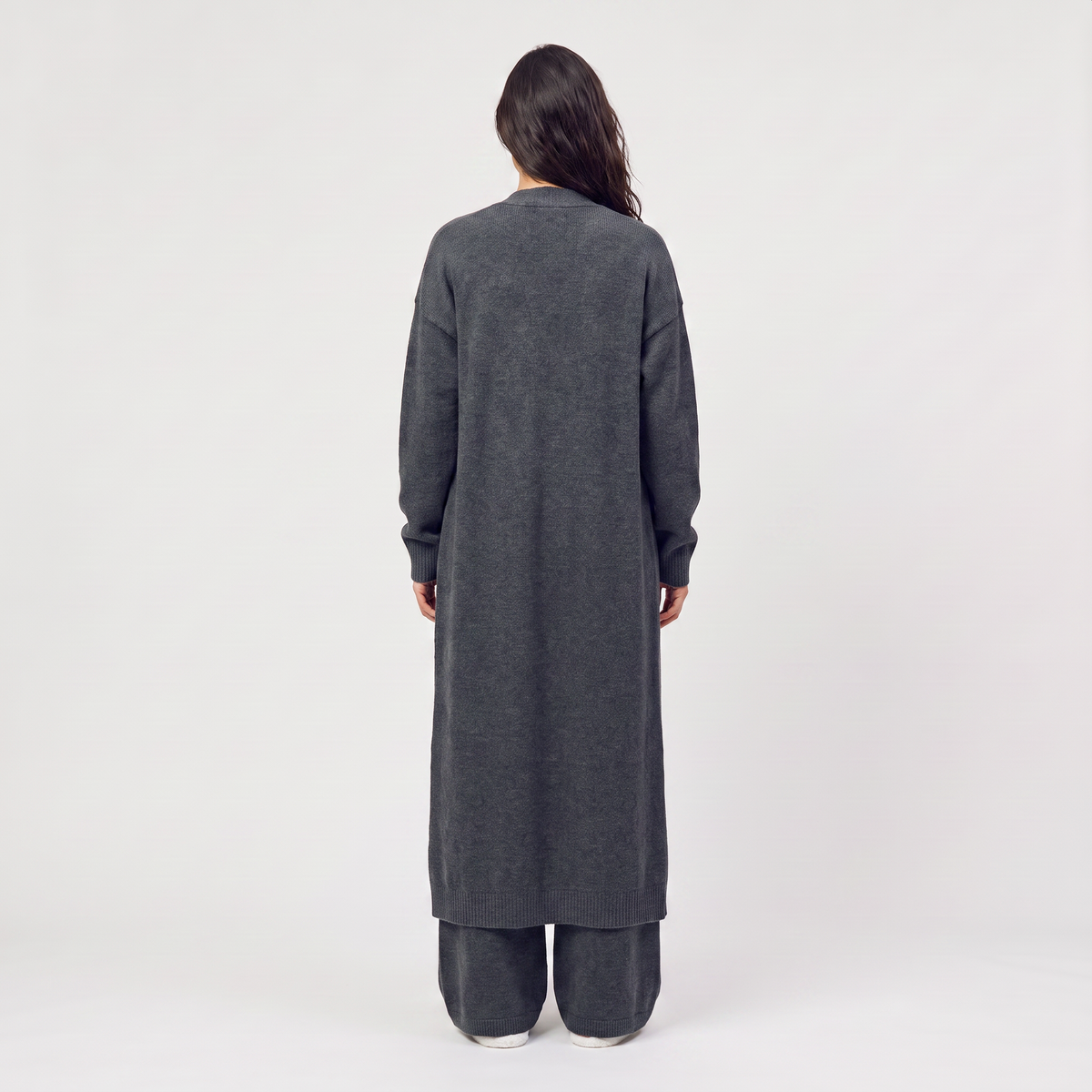 Bellevey women's knit cardigan vest and wide-leg trousers set