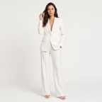 Bellevey women's structured blazer and wide-leg trousers set