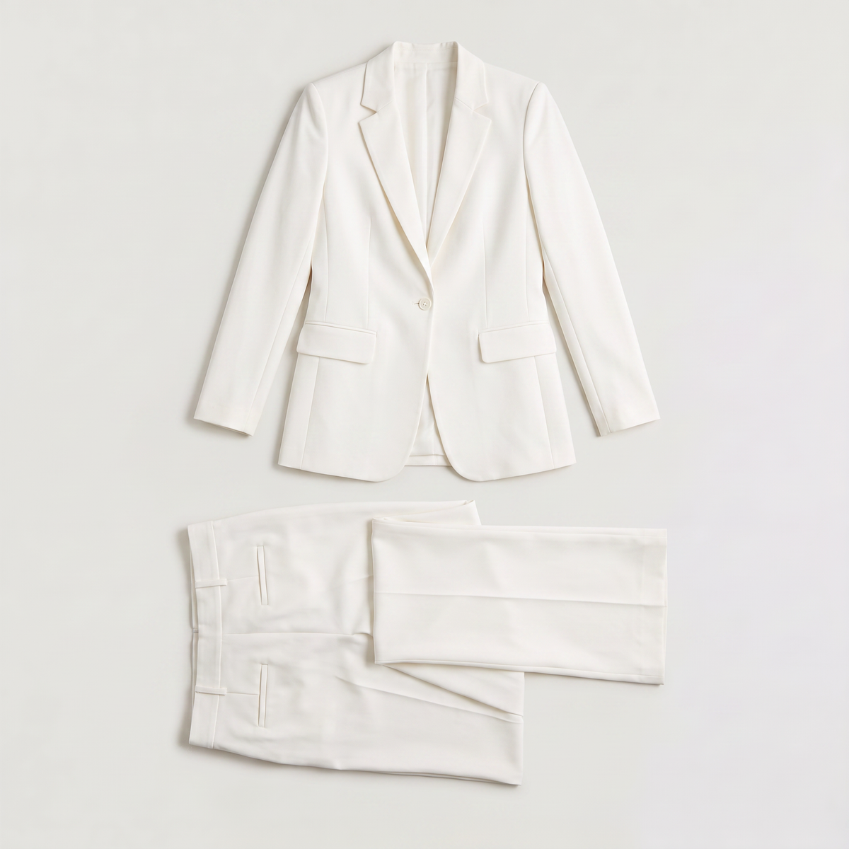 Bellevey women's structured blazer and wide-leg trousers set