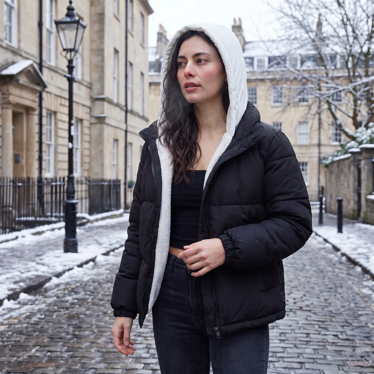 Women's Sherpa Lined Quilted Puffer Jacket
