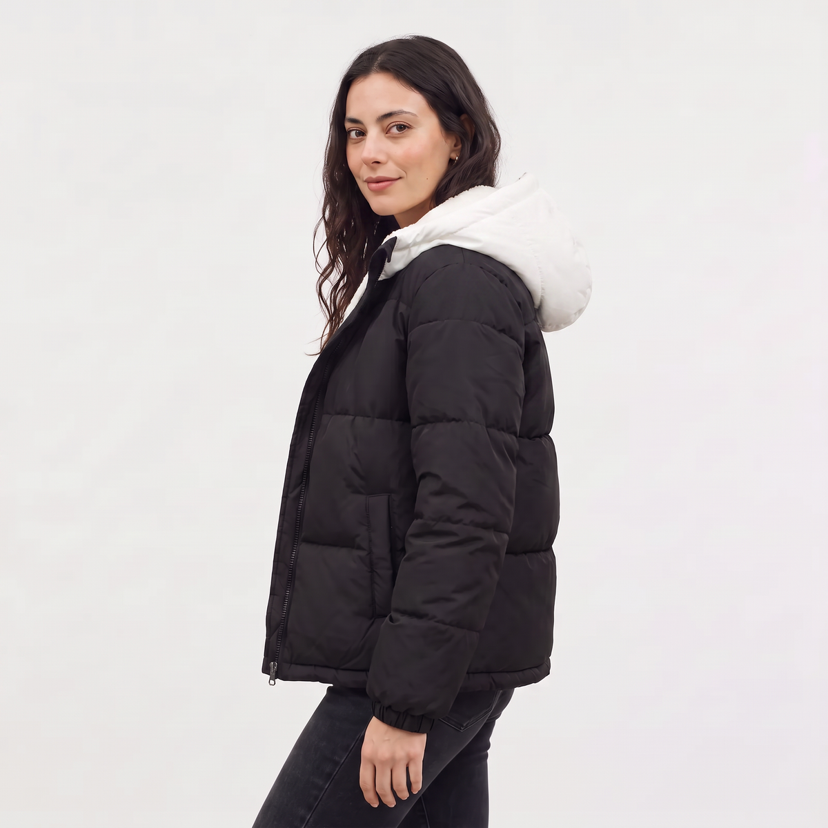 Women's Sherpa Lined Quilted Puffer Jacket