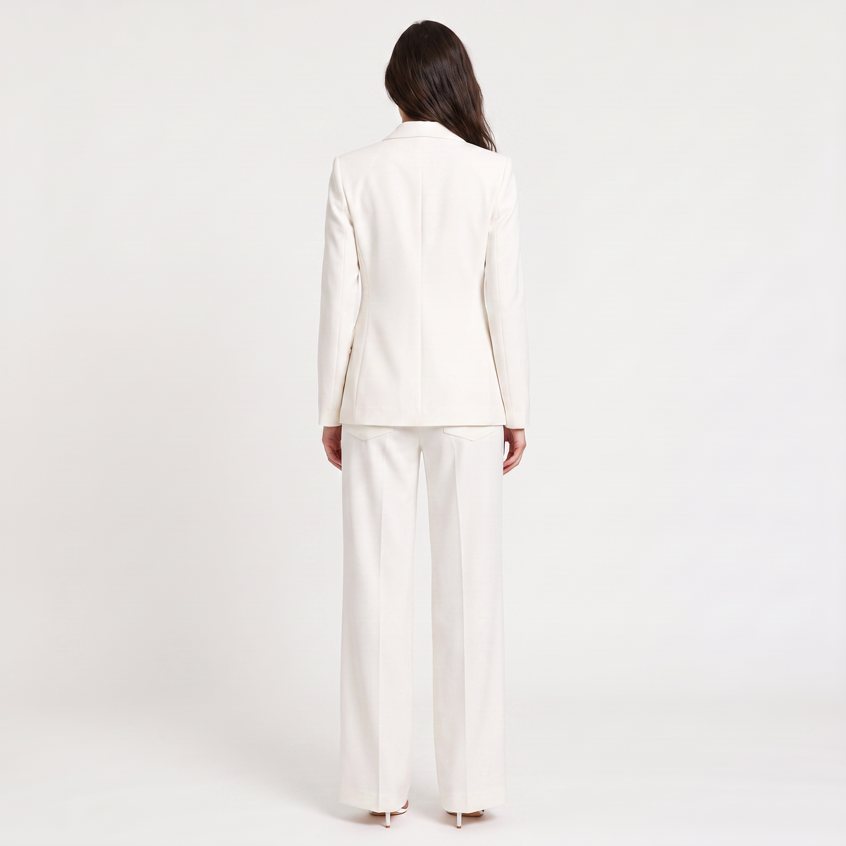 Bellevey women's structured blazer and wide-leg trousers set