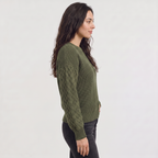 Women's Textured Lantern Sleeve Knit Jumper