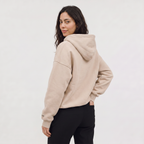 Women's Oversized V Neck Hooded Jumper